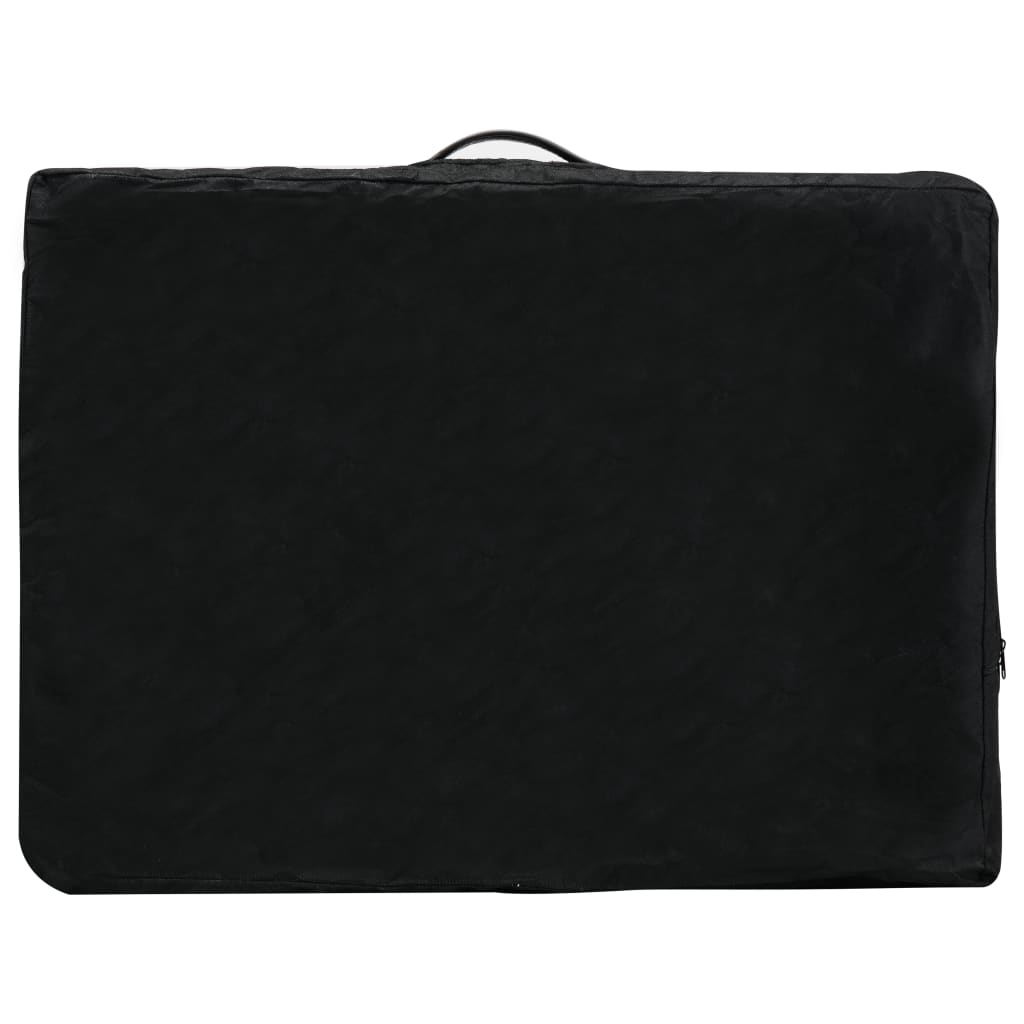 Lettino da Massaggio 2 Zone Telaio Alluminio Antracite 186x68cm | homemem39