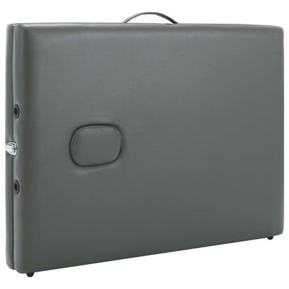 Lettino da Massaggio 3 Zone Telaio Alluminio Antracite 186x68cm | homemem39
