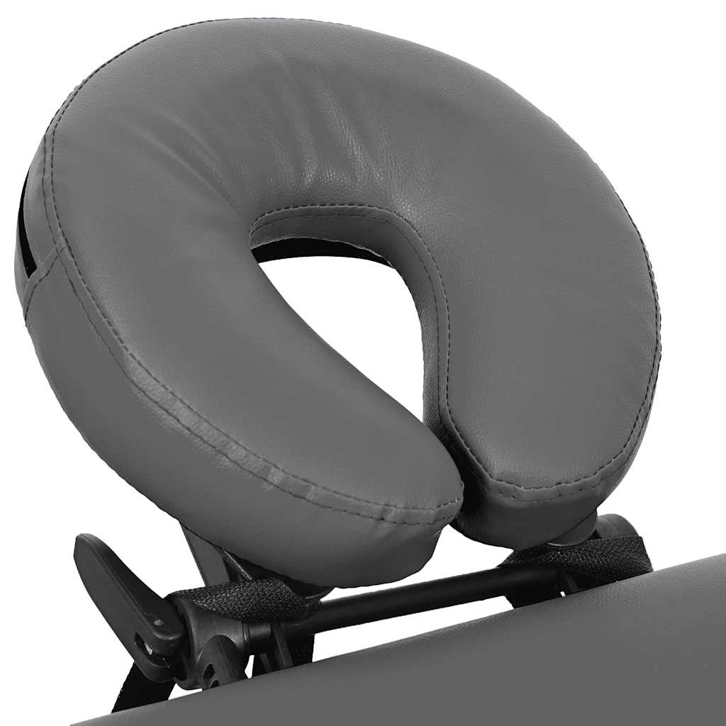Lettino da Massaggio 4 Zone Telaio Alluminio Antracite 186x68cm | homemem39