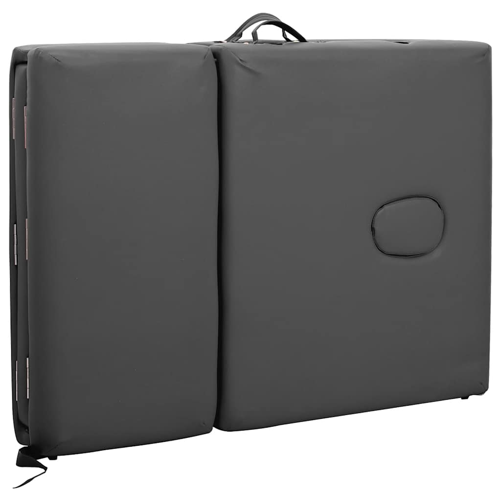 Lettino da Massaggio 4 Zone Telaio Alluminio Antracite 186x68cm | homemem39