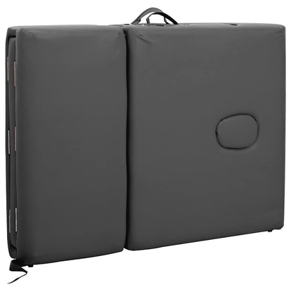 Lettino da Massaggio 4 Zone Telaio Alluminio Antracite 186x68cm | homemem39