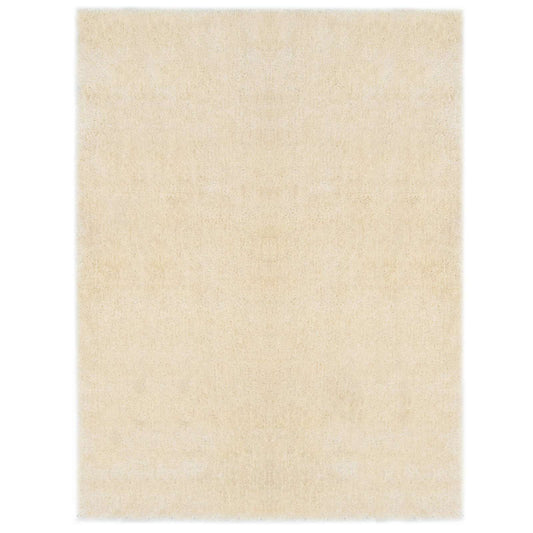Tappeto Shaggy per Area Crema 120 x 160 cm Polietilene