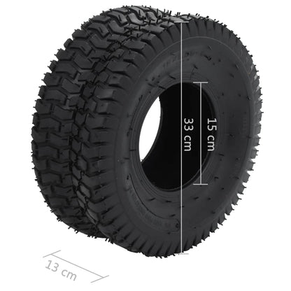 Ruote per Carriola 2 pz 15x6.00-6 4PR Gomma - homemem39