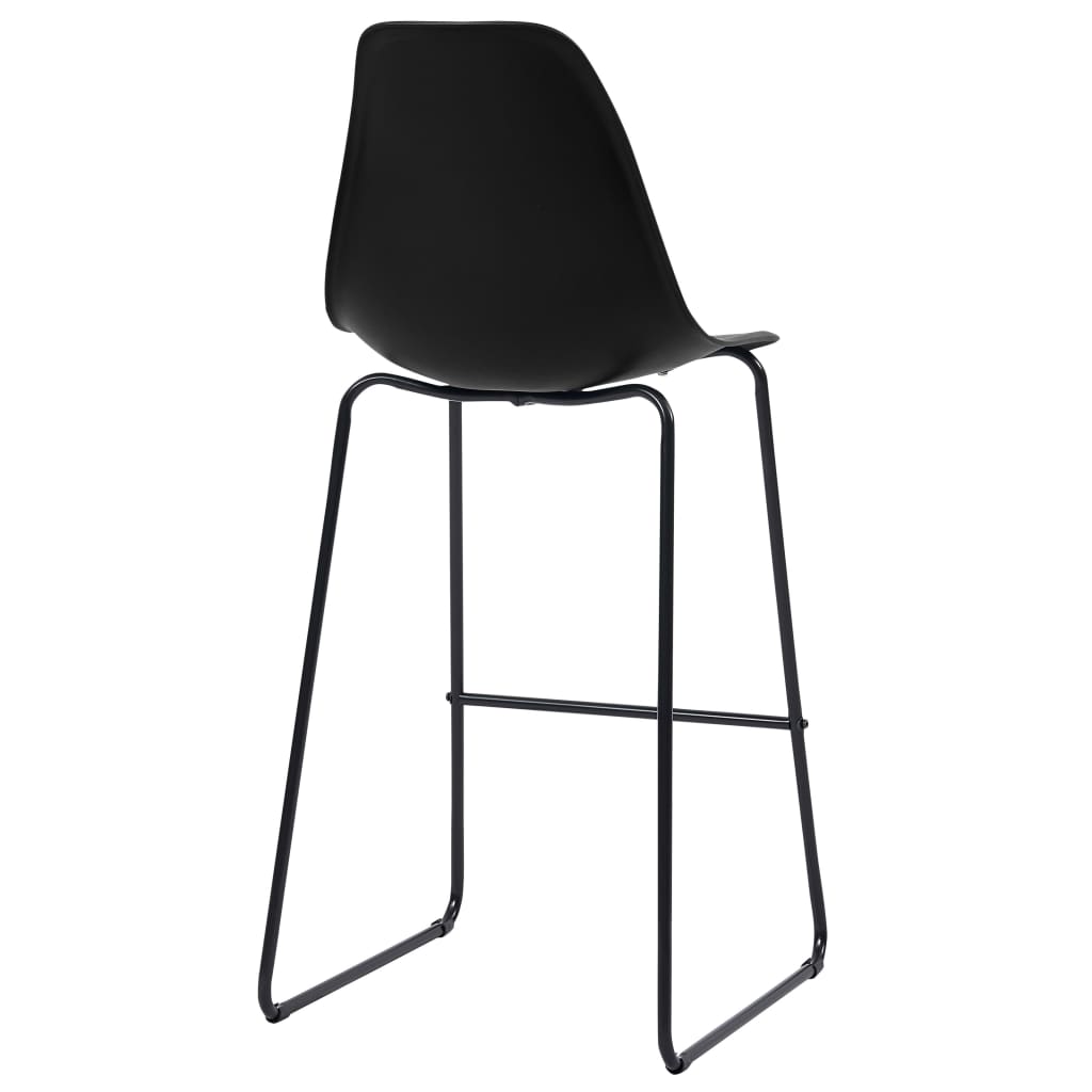 Sedie da Bar 4 pz Nere in Plastica - homemem39