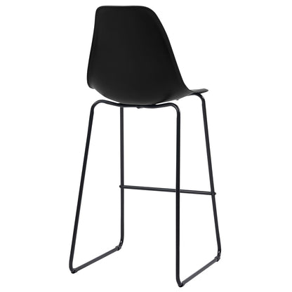 Sedie da Bar 4 pz Nere in Plastica - homemem39