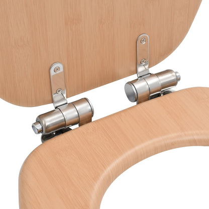Copriwater 2 pz con Chiusura Ammortizzata in MDF Bamboo - homemem39