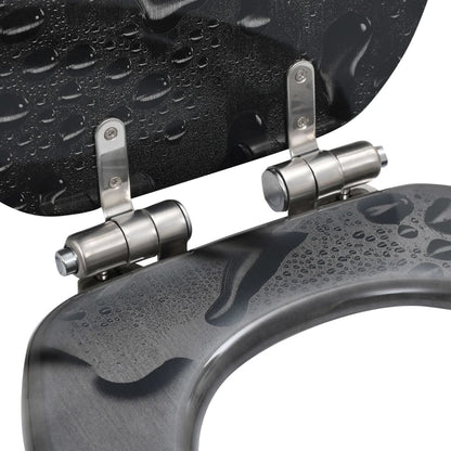 Copriwater 2 pz con Chiusura Ammortizzata in MDF Design Gocce