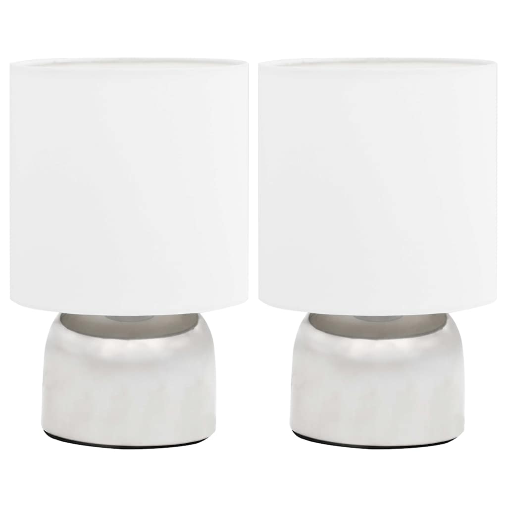 Lampade da Tavolo 2 pz Pulsanti Touch Bianche E14