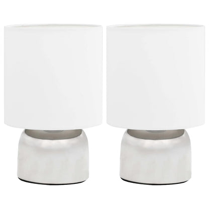 Lampade da Tavolo 2 pz Pulsanti Touch Bianche E14