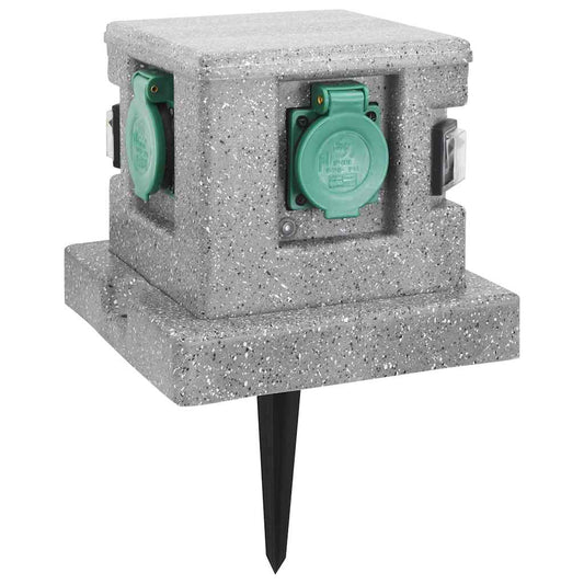 Presa Elettrica da Giardino con Sensore di Luce in Plastica - homemem39