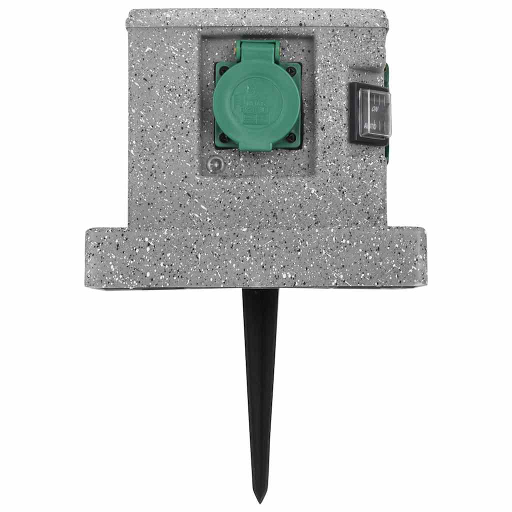 Presa Elettrica da Giardino con Sensore di Luce in Plastica - homemem39