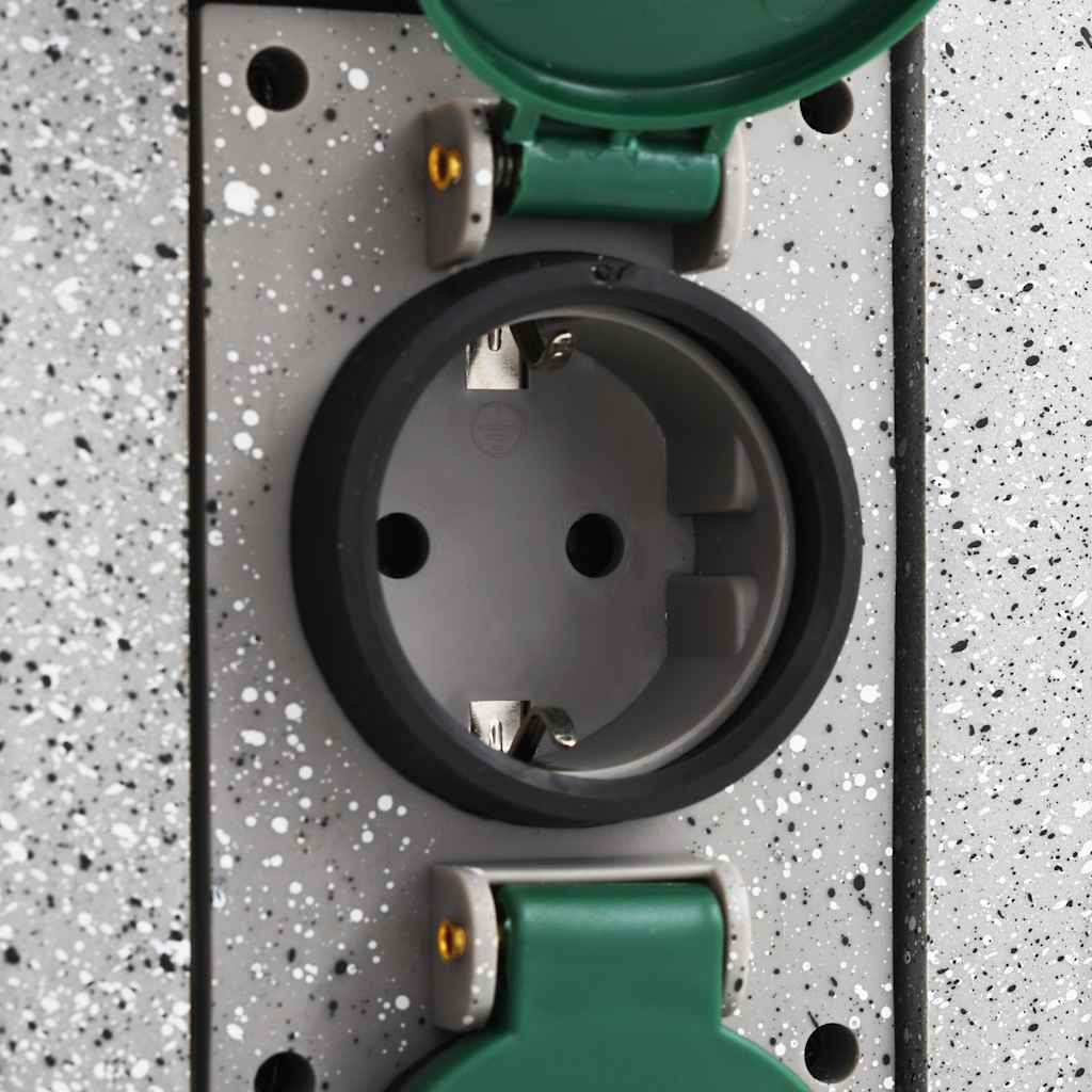 Presa Elettrica da Giardino con Sensore Luce Verticale Plastica - homemem39