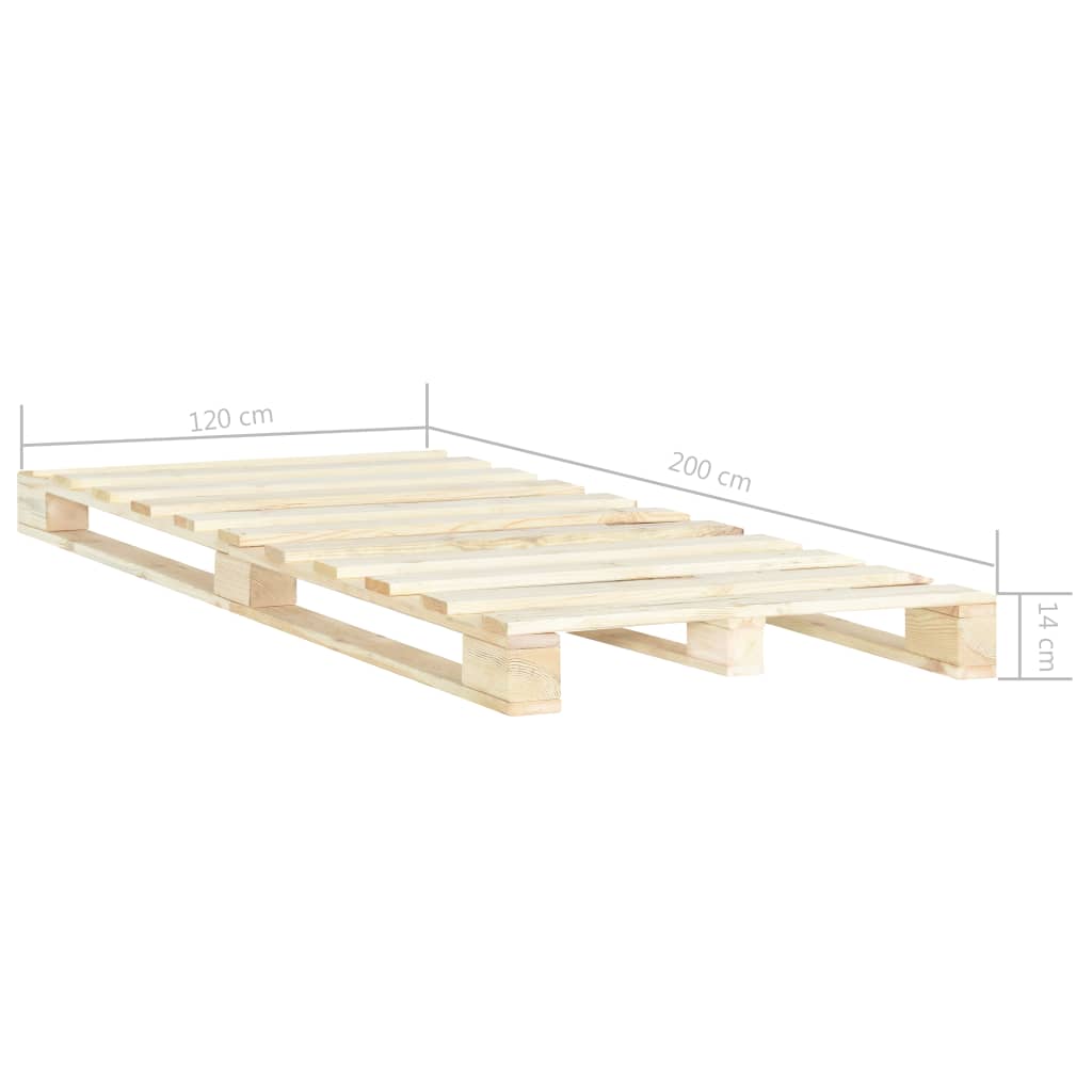 Giroletto in Pallet di Legno Massello di Pino 120x200 cm | homemem39
