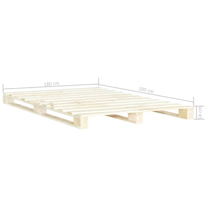 Giroletto in Pallet di Legno Massello di Pino 180x200 cm | homemem39