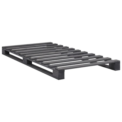 Giroletto in Pallet Grigio Legno Massello di Pino 90x200 cm | homemem39