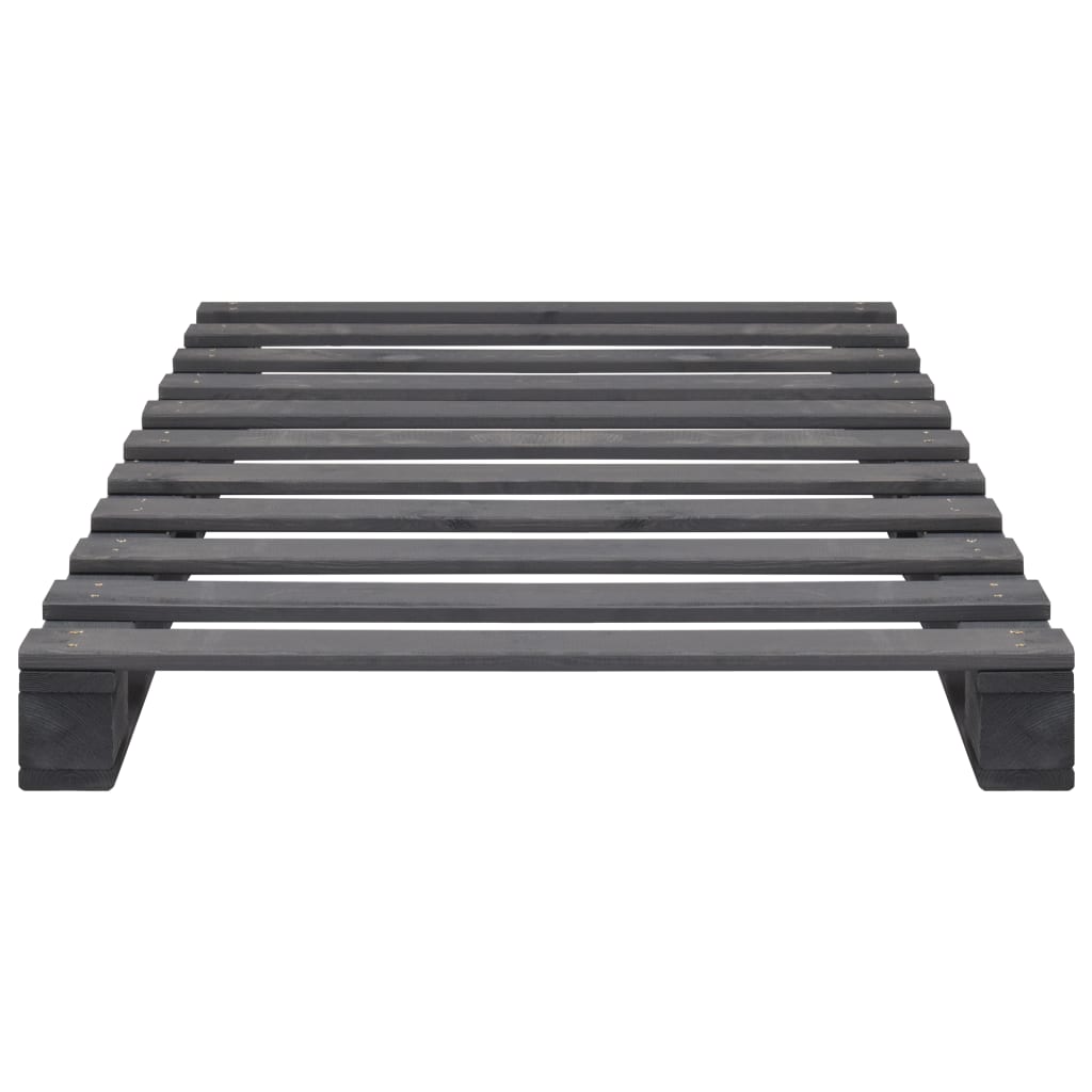 Giroletto in Pallet Grigio Legno Massello di Pino 90x200 cm | homemem39