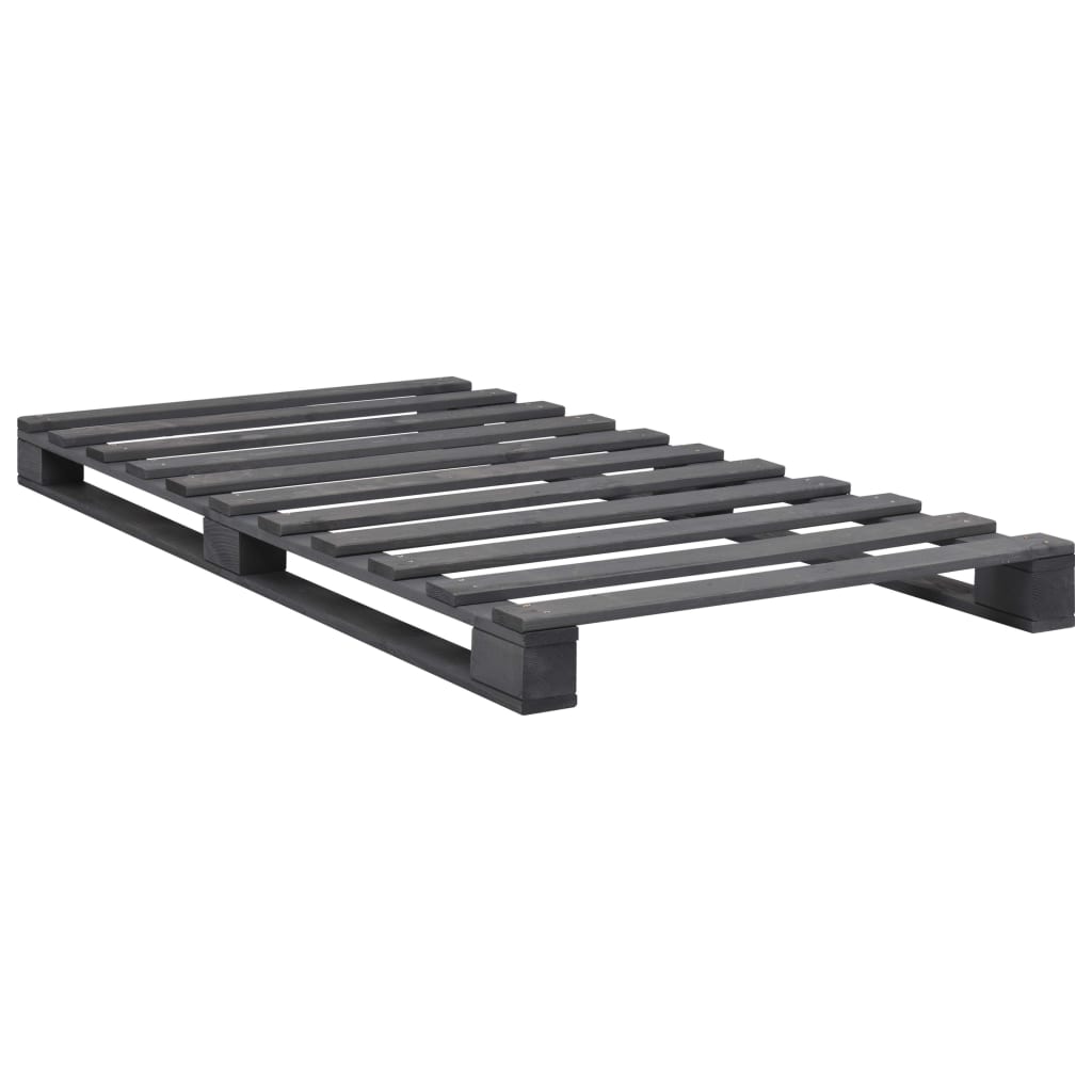 Giroletto in Pallet Grigio Legno Massello di Pino 100x200 cm | homemem39