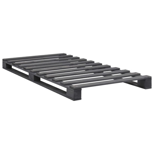 Giroletto in Pallet Grigio Legno Massello di Pino 100x200 cm | homemem39