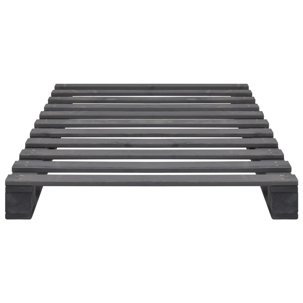 Giroletto in Pallet Grigio Legno Massello di Pino 100x200 cm | homemem39