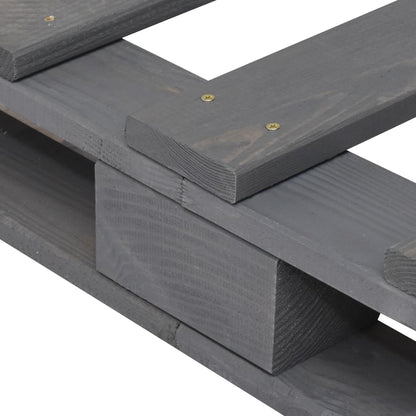 Giroletto in Pallet Grigio Legno Massello di Pino 100x200 cm | homemem39