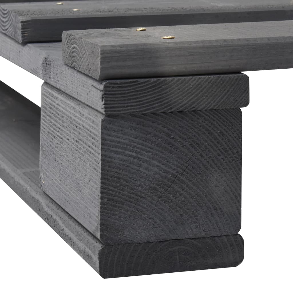 Giroletto in Pallet Grigio Legno Massello di Pino 100x200 cm | homemem39