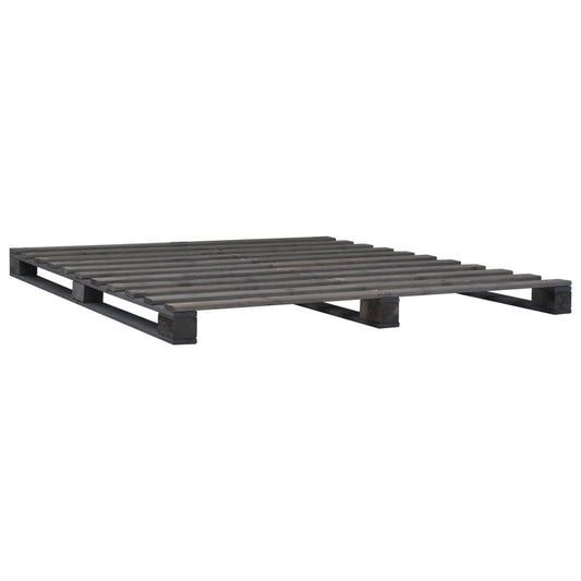 Giroletto in Pallet Grigio Legno Massello di Pino 120x200 cm | homemem39