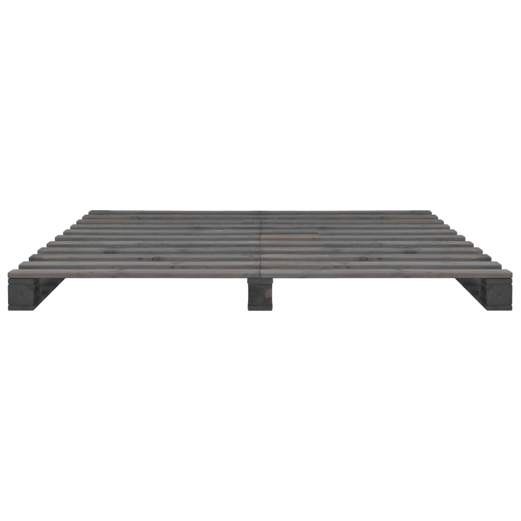 Giroletto in Pallet Grigio Legno Massello di Pino 120x200 cm | homemem39