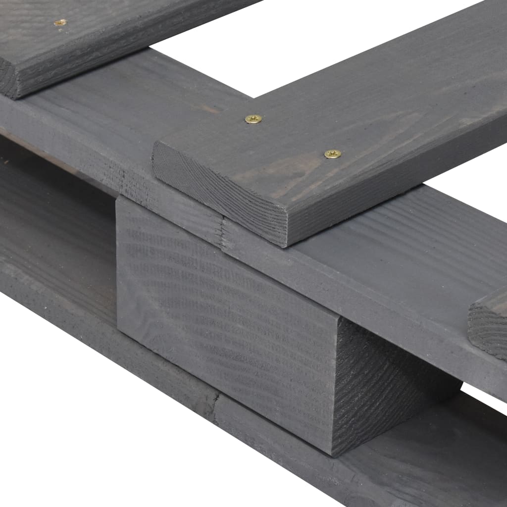 Giroletto in Pallet Grigio Legno Massello di Pino 120x200 cm | homemem39