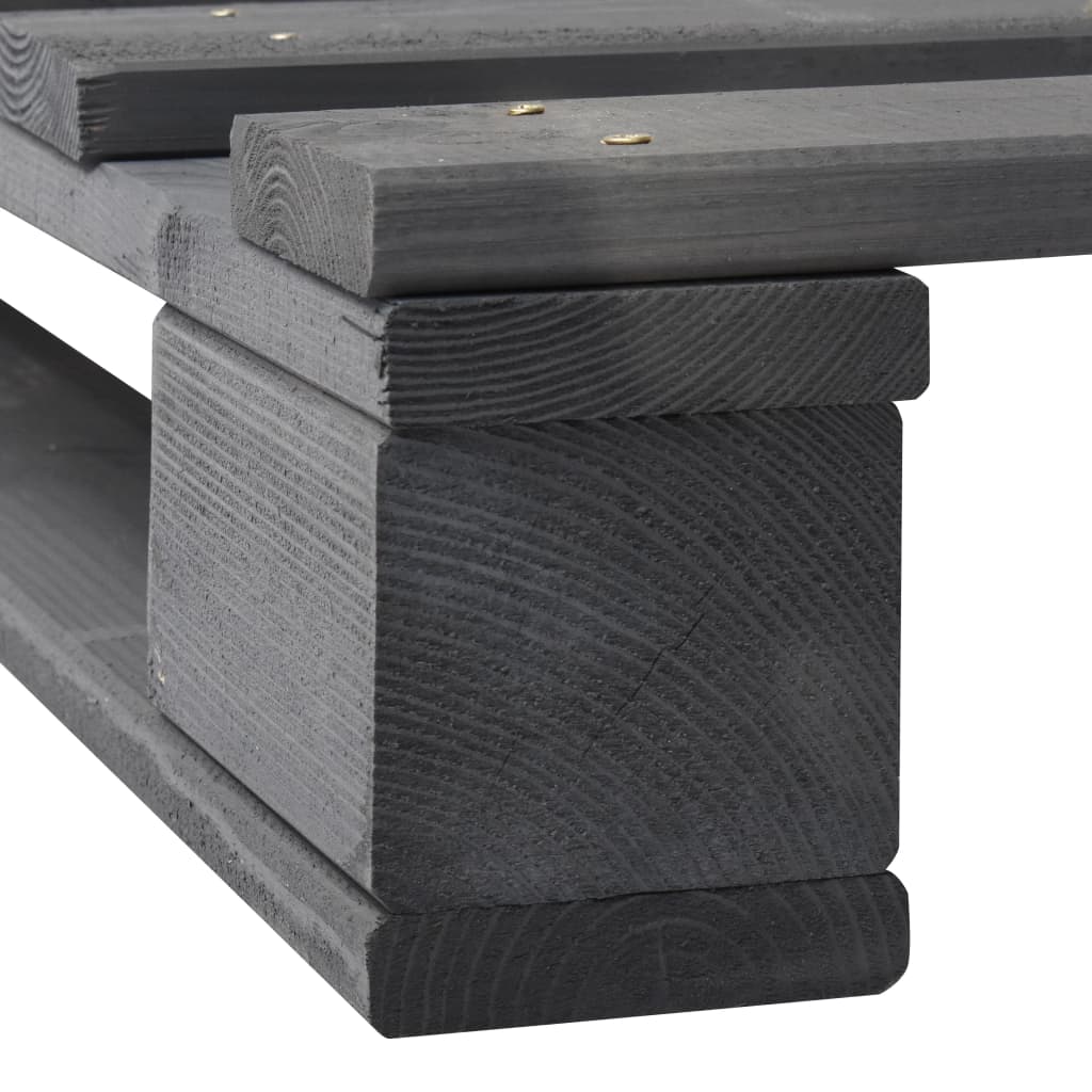 Giroletto in Pallet Grigio Legno Massello di Pino 120x200 cm | homemem39