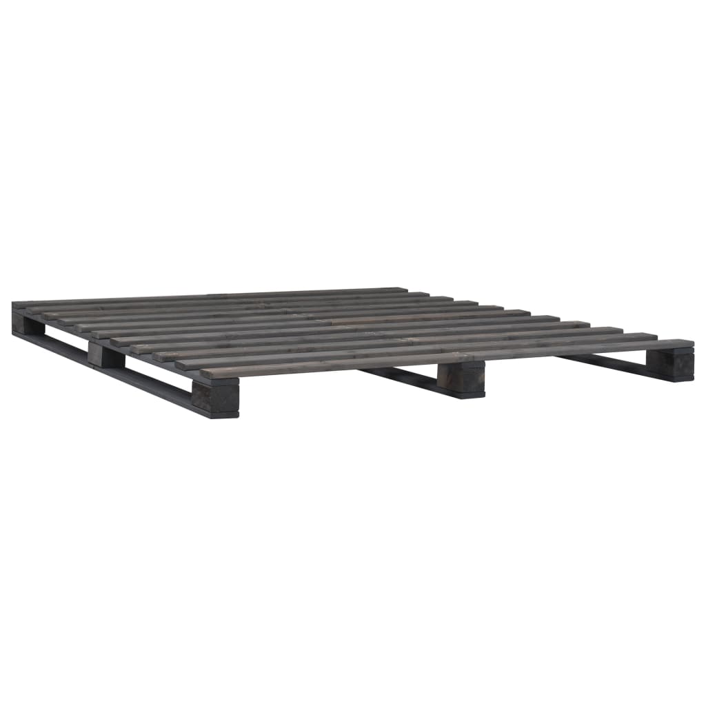 Giroletto in Pallet Grigio Legno Massello di Pino 140x200 cm | homemem39