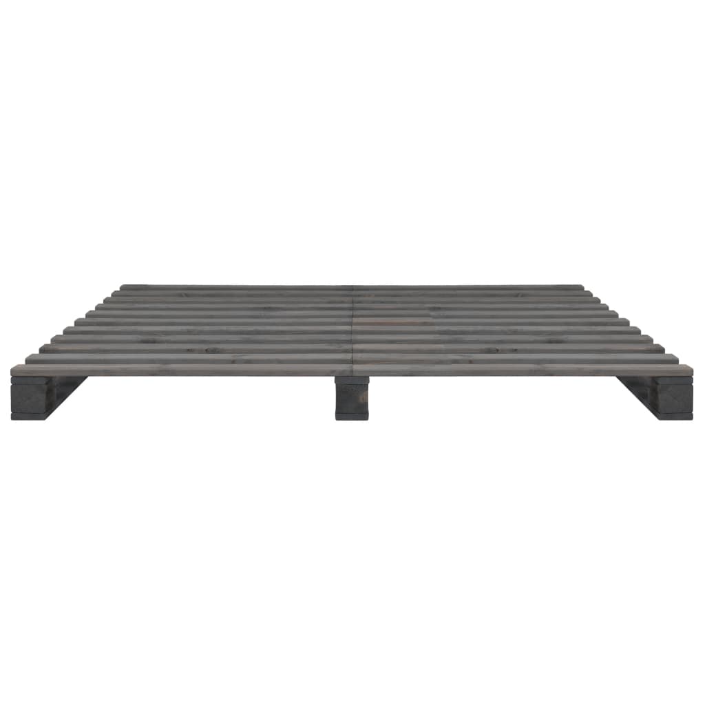 Giroletto in Pallet Grigio Legno Massello di Pino 140x200 cm | homemem39