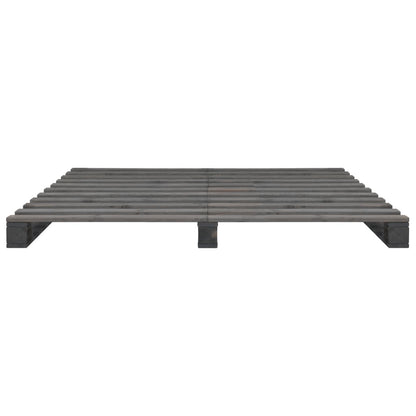 Giroletto in Pallet Grigio Legno Massello di Pino 140x200 cm | homemem39