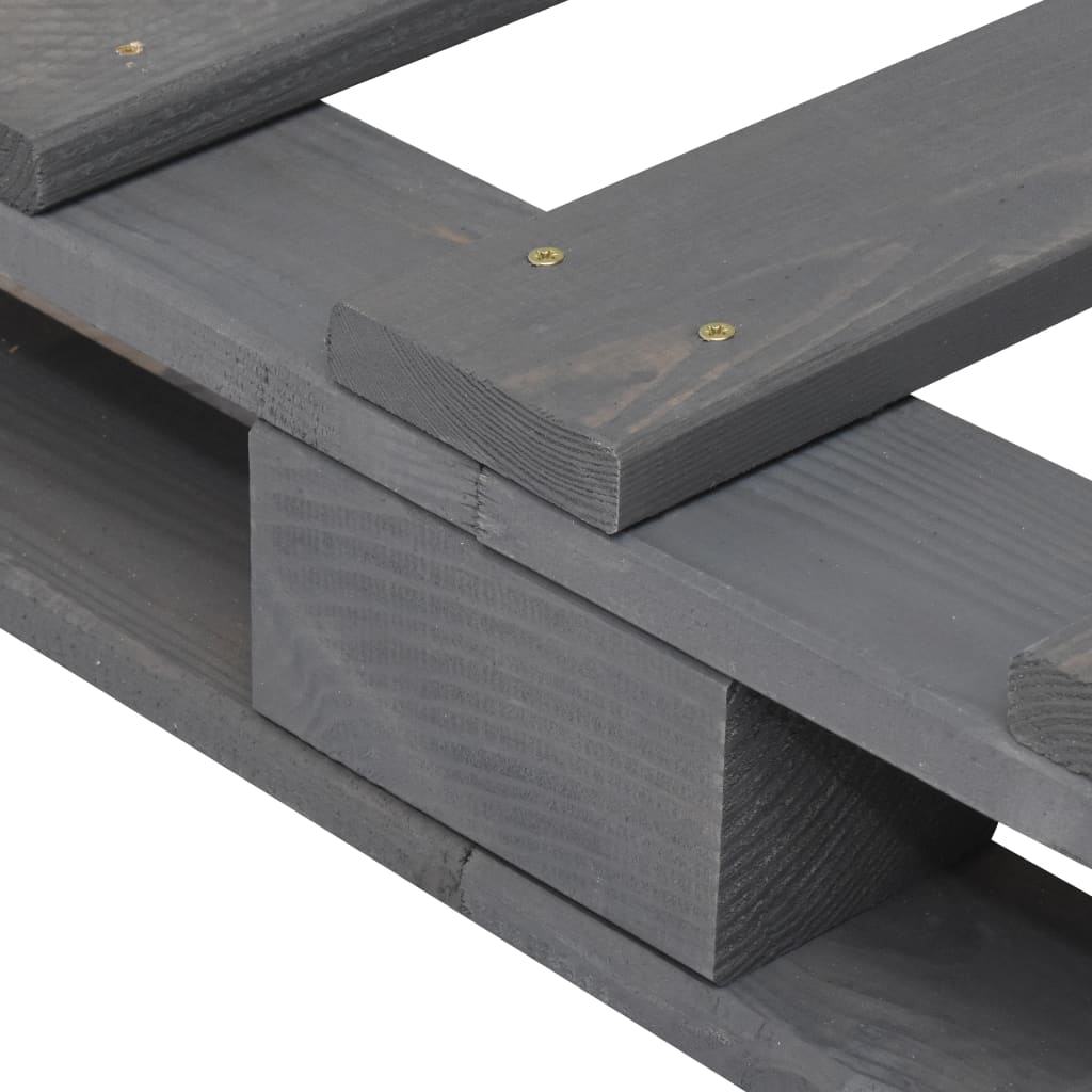 Giroletto in Pallet Grigio Legno Massello di Pino 140x200 cm | homemem39