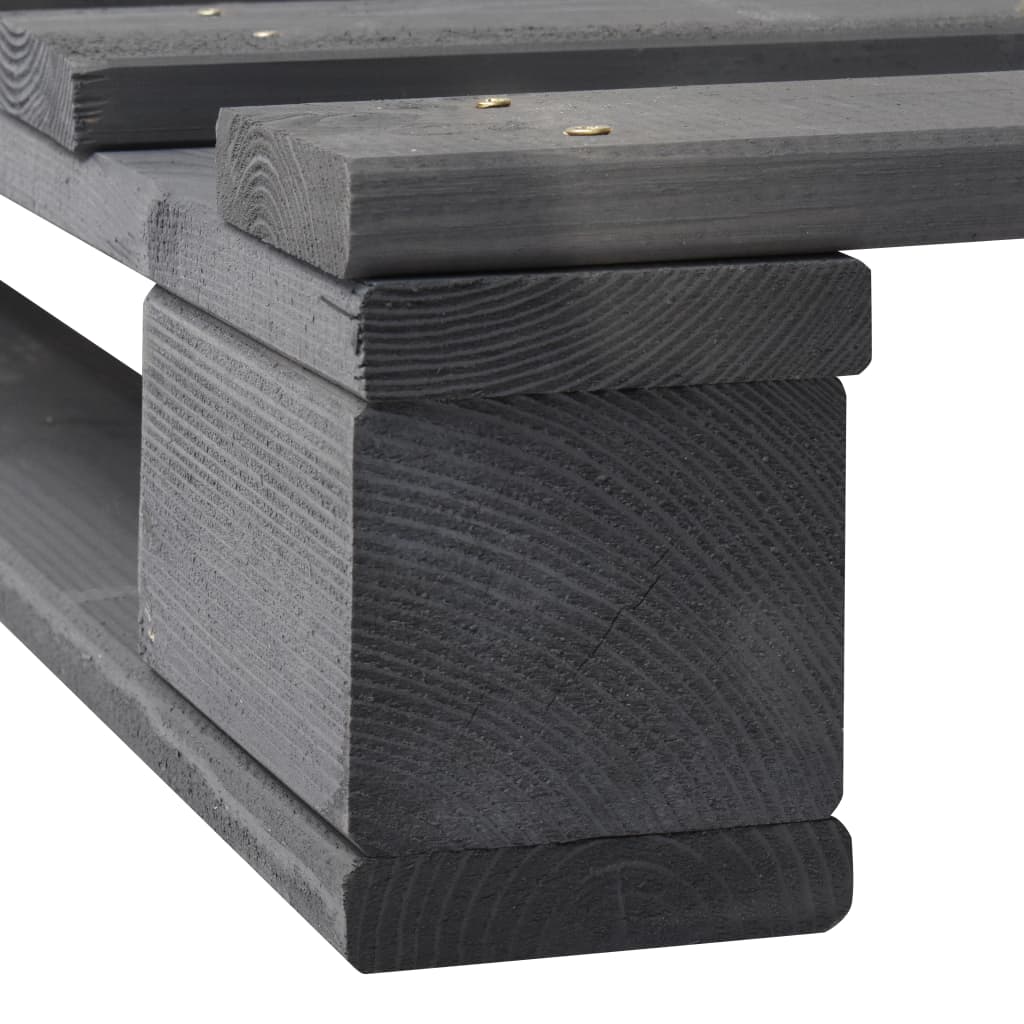 Giroletto in Pallet Grigio Legno Massello di Pino 140x200 cm | homemem39