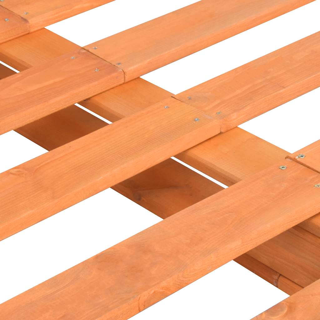 Giroletto in Pallet Marrone Legno Massello di Pino 120x200 cm