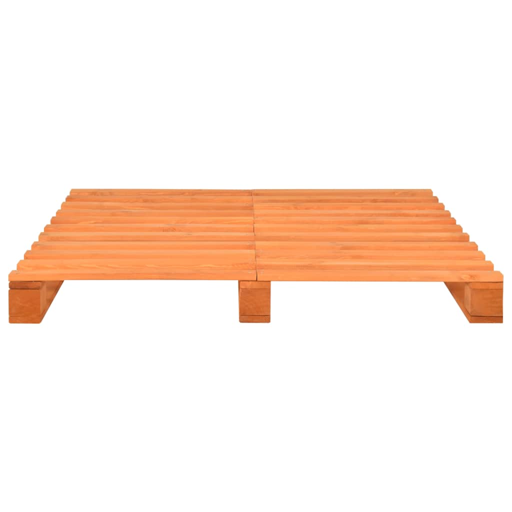 Giroletto in Pallet Marrone Legno Massello di Pino 160x200 cm | homemem39