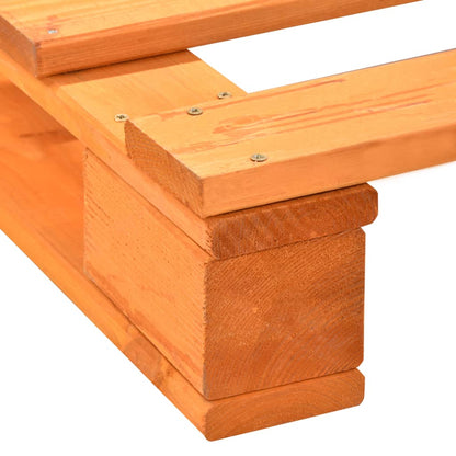 Giroletto in Pallet Marrone Legno Massello di Pino 160x200 cm | homemem39