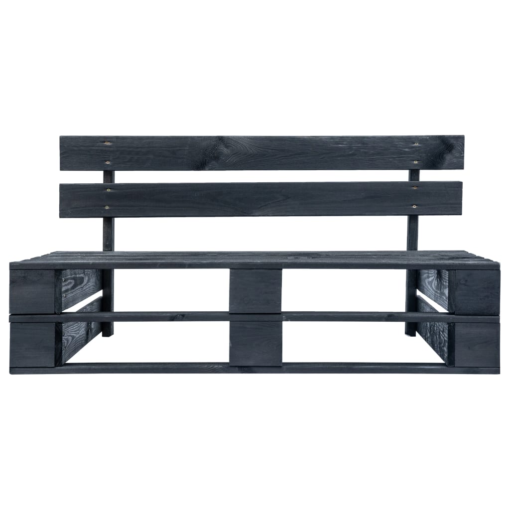 Panca da Giardino con Pallet in Legno Nera | homemem39