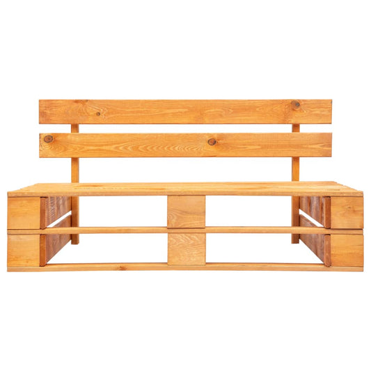 Panca da Giardino in Pallet in Legno Marrone ambra - homemem39