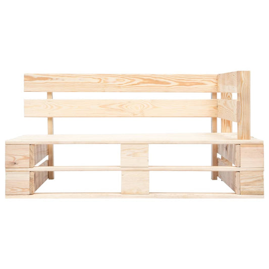 Panca Angolare da Giardino su Pallet in Legno - homemem39