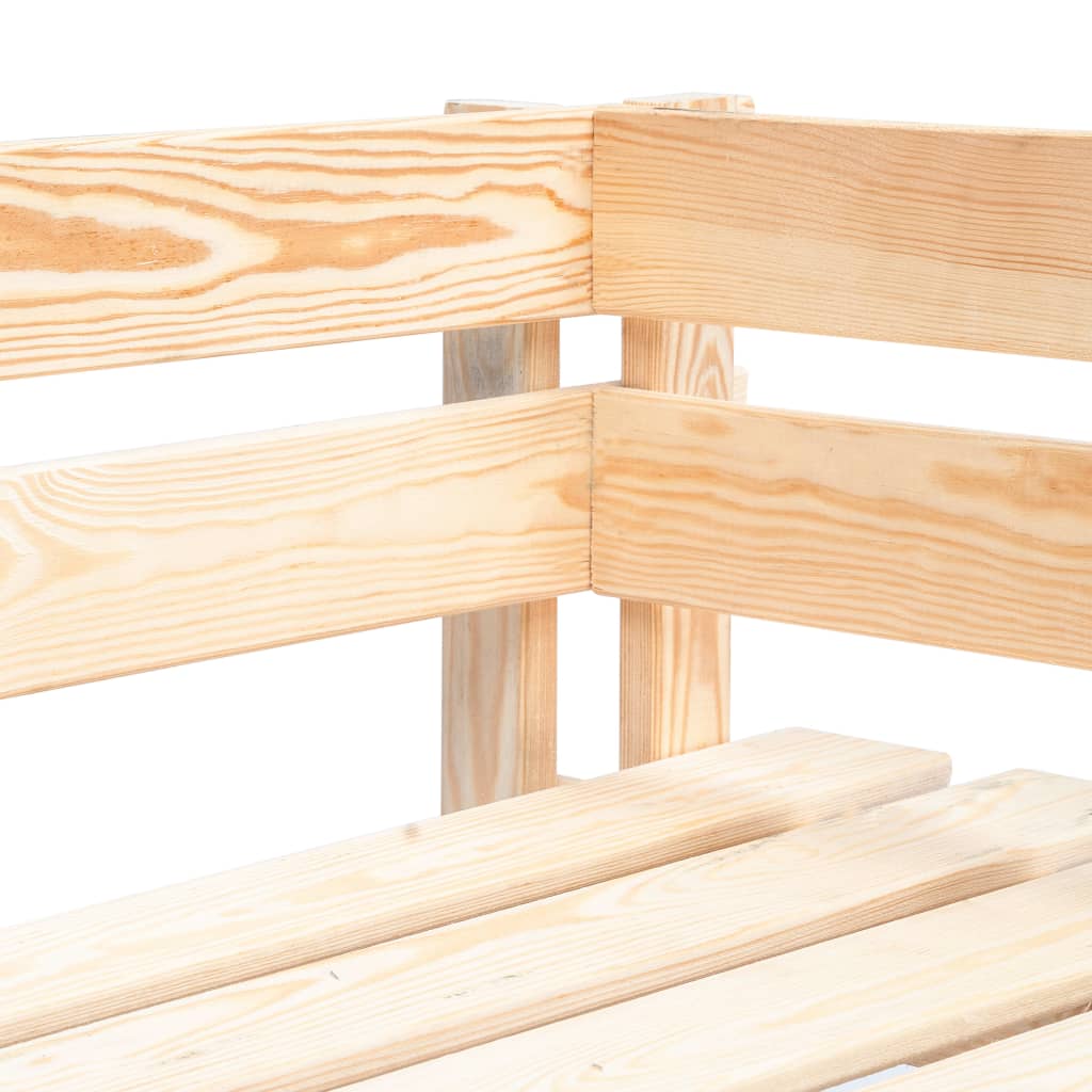 Panca Angolare da Giardino su Pallet in Legno - homemem39
