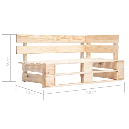 Panca Angolare da Giardino su Pallet in Legno - homemem39