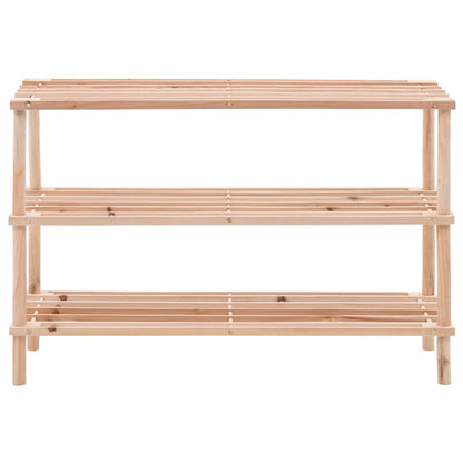 Scarpiera a 3 Livelli in Legno Massello di Abete - homemem39