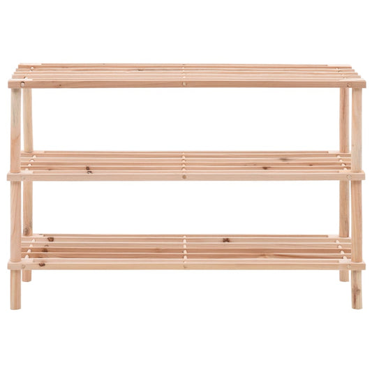 Scarpiera a 3 Livelli in Legno Massello di Abete - homemem39