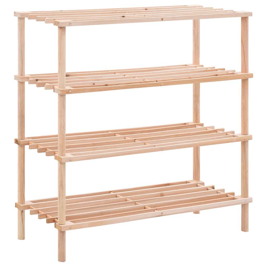 Scarpiera a 4 Livelli in Legno Massello di Abete | homemem39