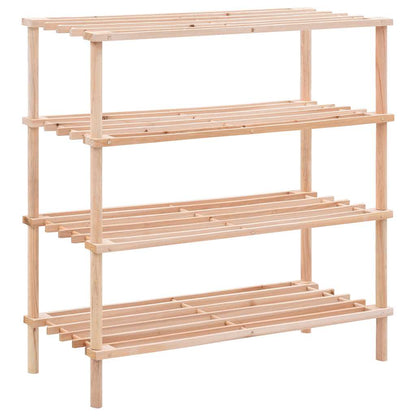Scarpiera a 4 Livelli in Legno Massello di Abete | homemem39