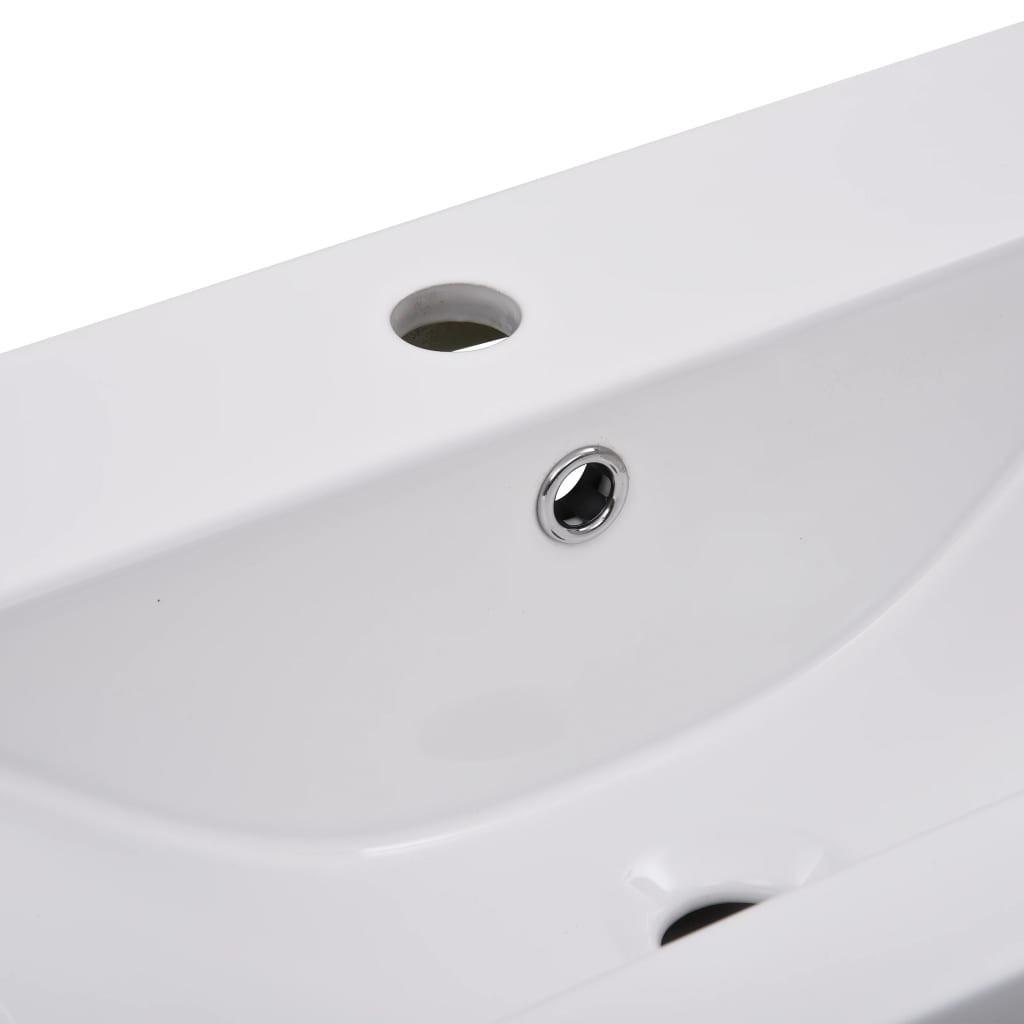 Lavabo da Incasso 81x39,5x18,5 cm in Ceramica Bianco