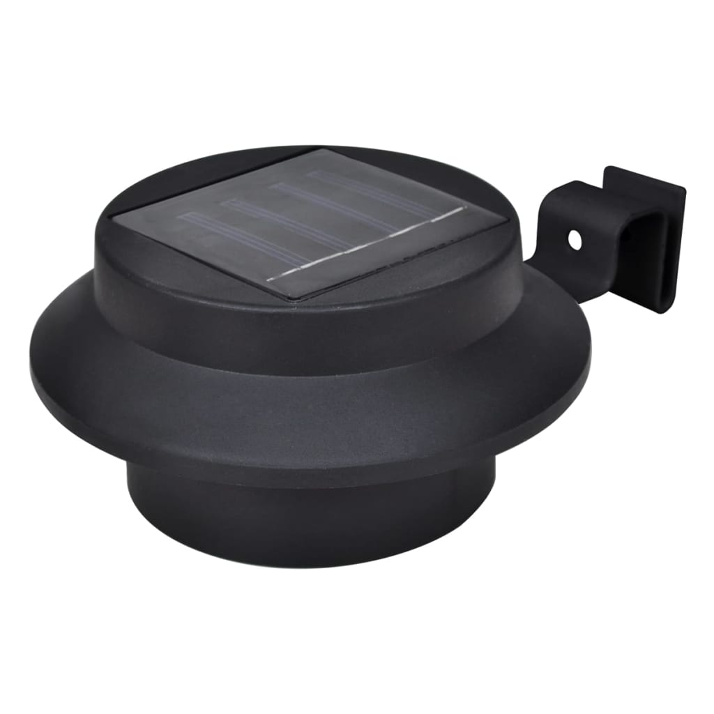 Lampade Solari da Esterno per Recinzioni 12 pz LED Nero - homemem39