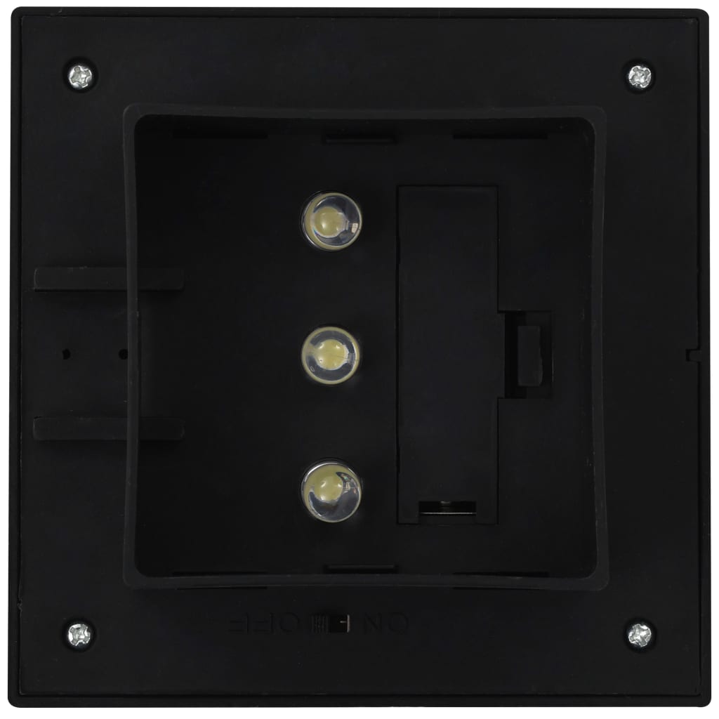 Lampade Solari da Esterno 12 pz LED Quadrate 12 cm Nere