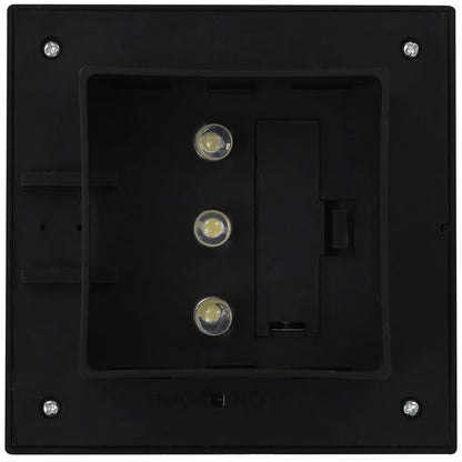 Lampade Solari da Esterno 12 pz LED Quadrate 12 cm Nere